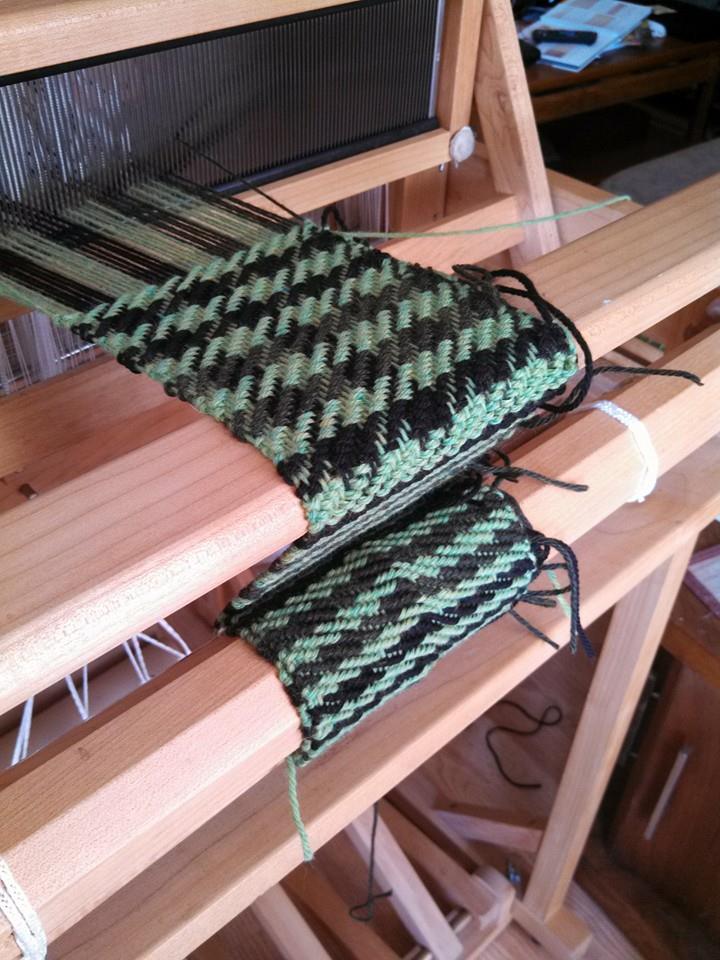 Off the new loom…broken houndstooth